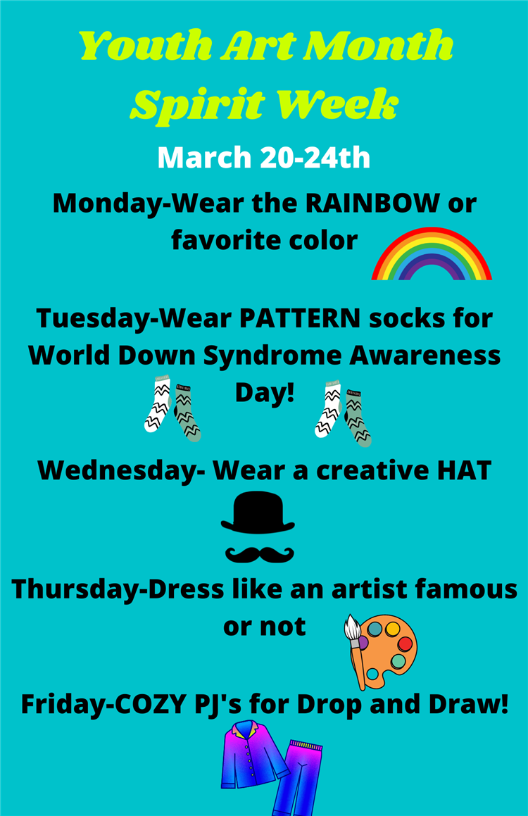 List of spirit days for art spirit week