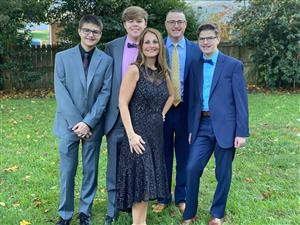 Mrs. Harrison and her family.