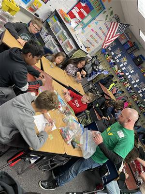 Mrs. Victonvec's class at the winter party