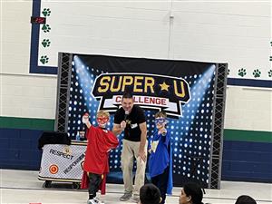 Students dressed up as super heros