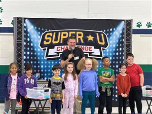 Students at the super u assembly