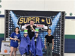 Students getting slimed at the assembly