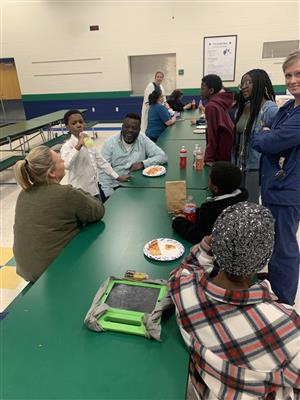 STARS students having a snack