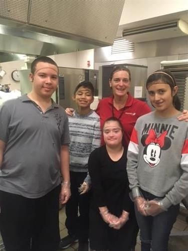 Students working in the OHS Cafe