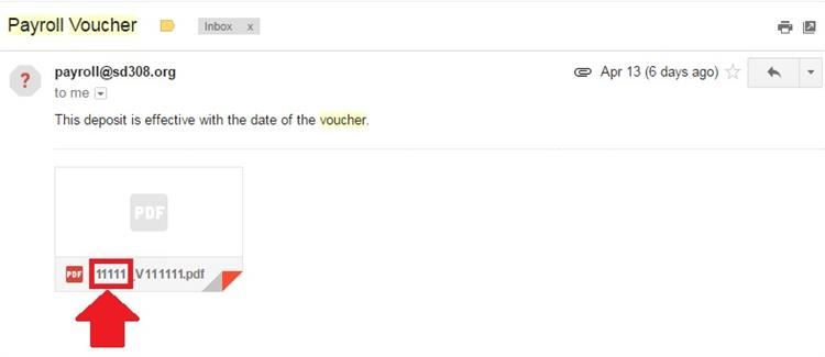Where To Locate Employee ID Using Payroll Voucher Email 