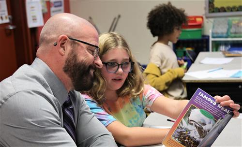 Dr. Sparlin with student