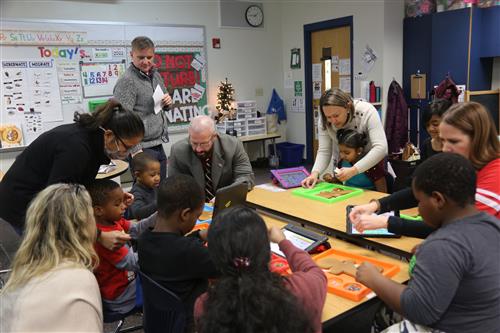 Whole Class working on gingerbread boys
