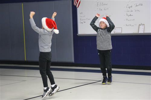 Students in PE class