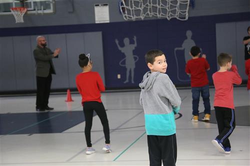Dr. Sparlin in PE class