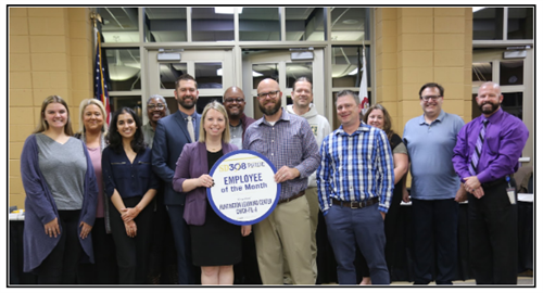 Employee PRIDE winners, BOE Members, Dr. Sparlin, BOE Student Advisory Members