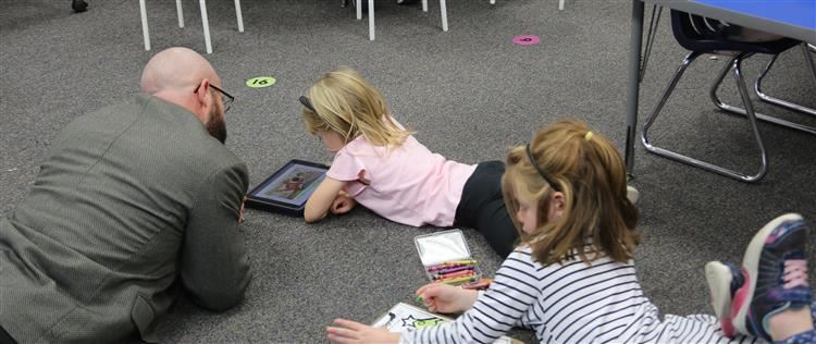 Dr. Sparlin with Kindergarten Centers