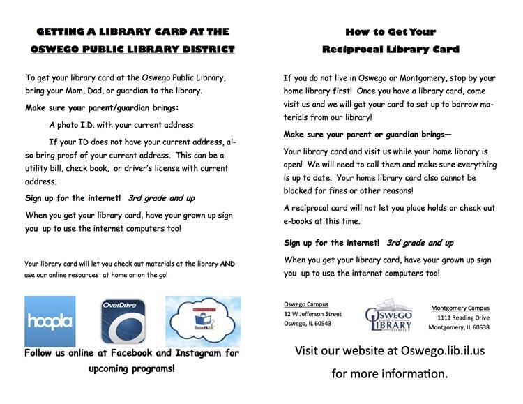 Oswego Public Library Youth Services