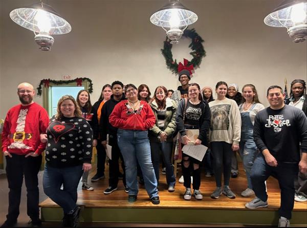 OHS & OEHS Student Writers presented a Spoken Word poetry evening at Oswego's Little White Schoolhouse on Tuesday, December 13, 2022.  Co-hosted by Erin Holtz (OHS) and Tim Ochoa (OEHS), students in the Spoken Word class, along with their SD#308 friends, shared an evening of creative expression.
