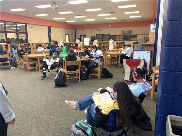 Over 100 students visited the LRC during the Day of Reading.  Thirty students were in attendance for the entire academic day to enjoy reading a book of choice.