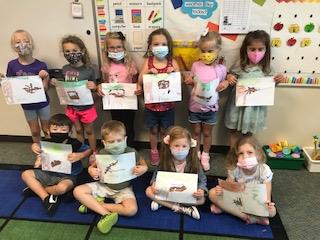 Mrs. Grauer's class celebrating Yellow day.