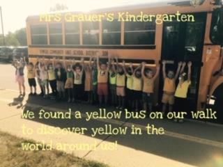 Mrs. Grauer's class celebrating Yellow day.