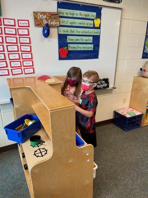 Mrs. McCoskey's Kindergarten class Center Time