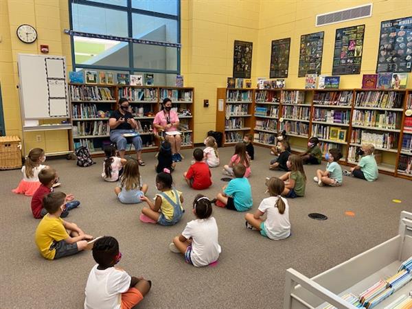Mrs. McCoskey's Kindergarten class - 1st visit to the LRC