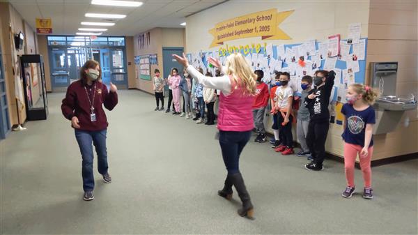 Mrs. Dhuse's 3rd grade class singing Happy Birthday to Mrs. Holpuch