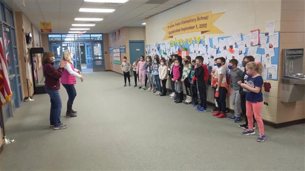 Mrs. Dhuse's 3rd grade class singing Happy Birthday to Mrs. Holpuch