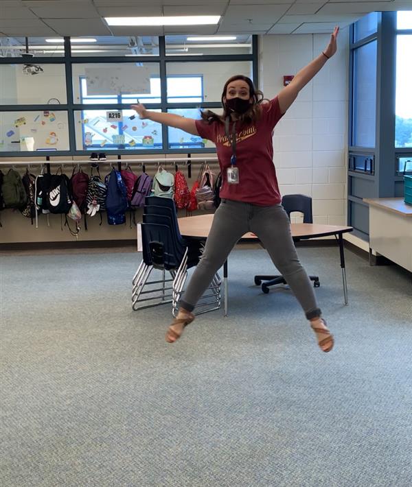 Miss Haupt excited for the 1st Day of School