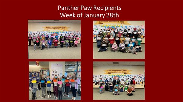 Panther Paw Award Recipients