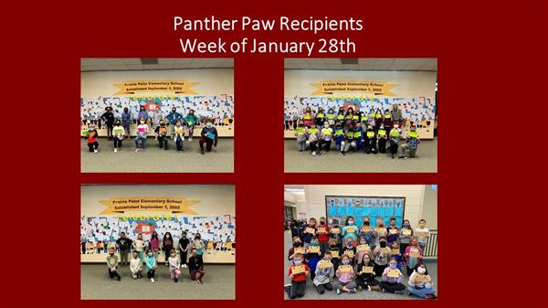 Panther Paw Award Recipients