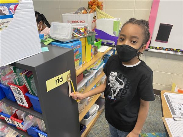 Mrs. Brougham's students using their Long E wand