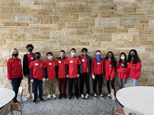 The Murphy math team photo. 10 students and the staff sponsor