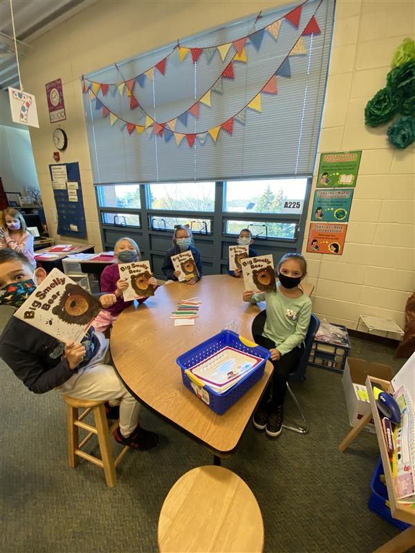 Reading our text collection in Mrs. Sommerfeld's class