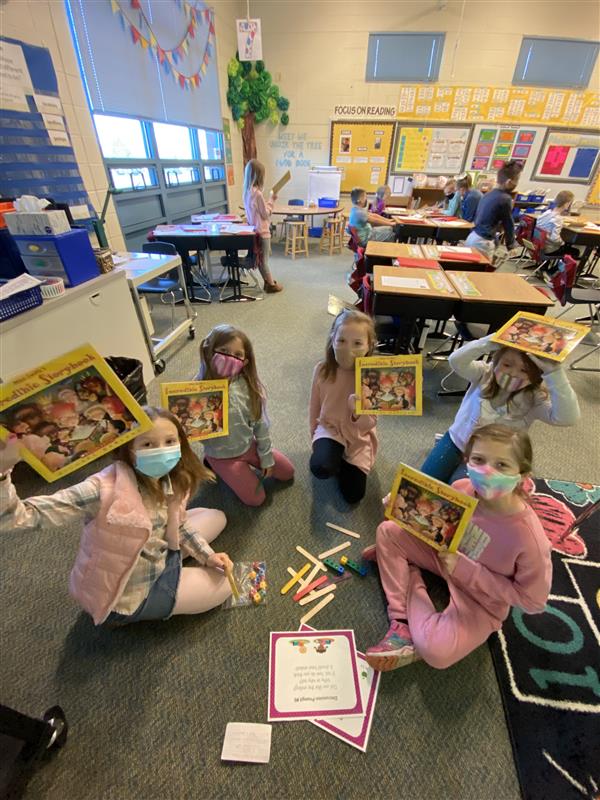 Reading our text collection in Mrs. Sommerfeld's class