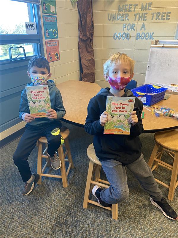 Reading our text collection in Mrs. Sommerfeld's class