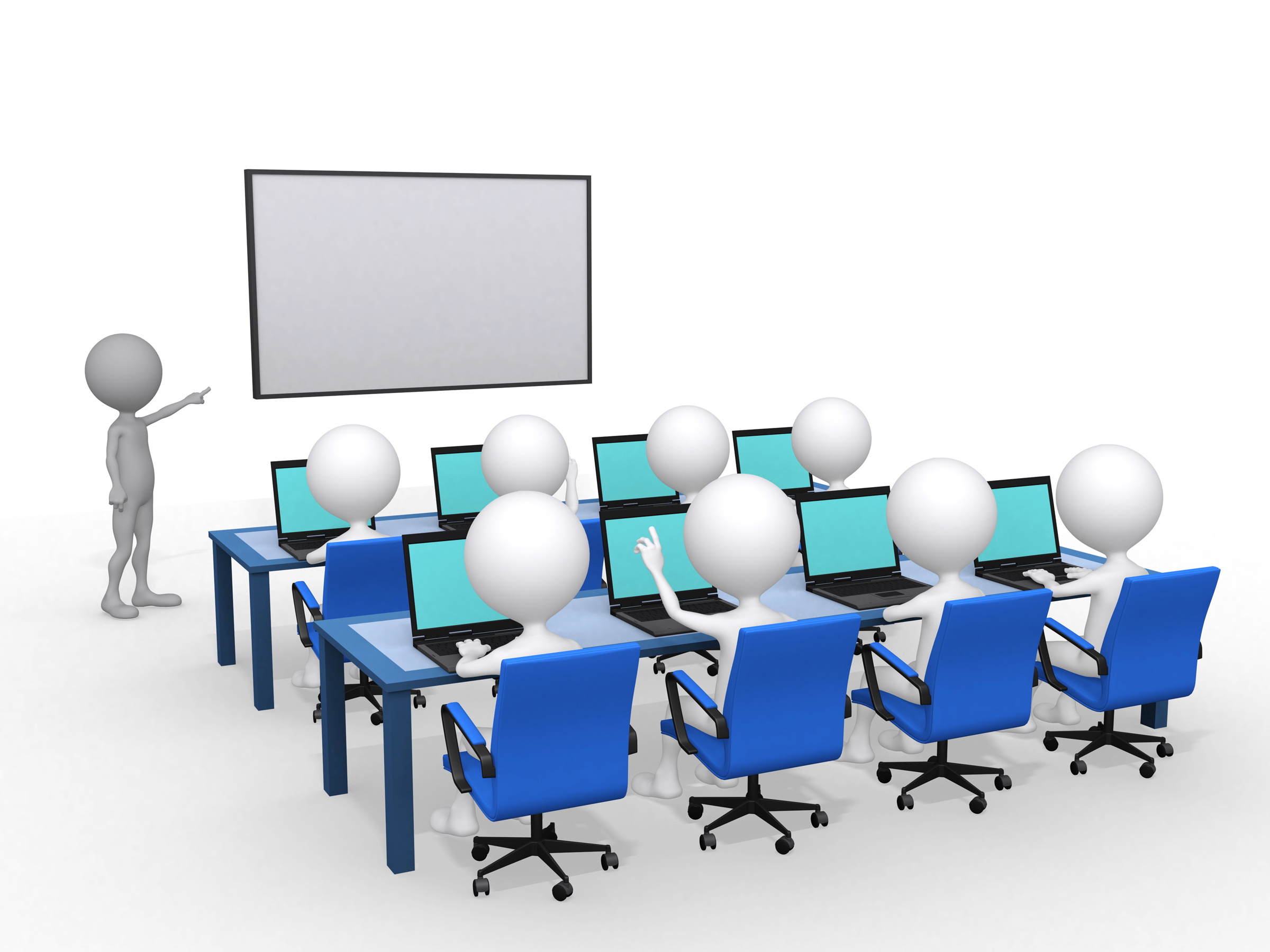 3d people at a presentation