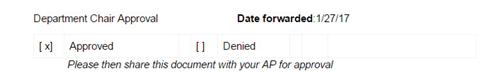 Dep approval 