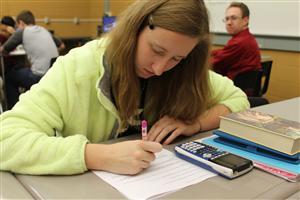 OEHS student working at a desk 