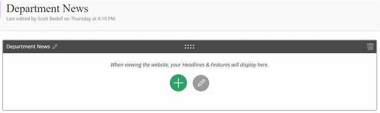 Department News App with Icons