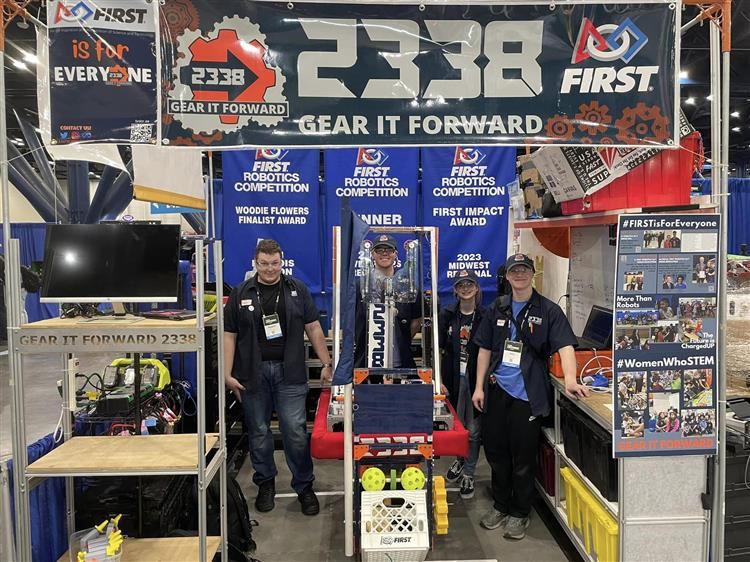 Gear It Forward Robot and Team Members