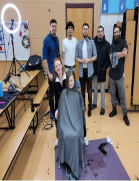 All the barbers who participated in haircutting