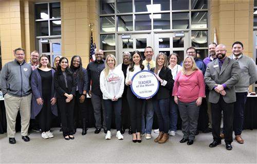 Teachers of the Month (January), sponsored by Allied First Bank, BOE, Dr. Sparlin, Administrator